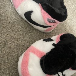 plush sneaker slippers 