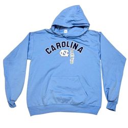 UNC Carolina Tar Heels Hoodie Hanes Sweatshirt Men Medium Light Blue New