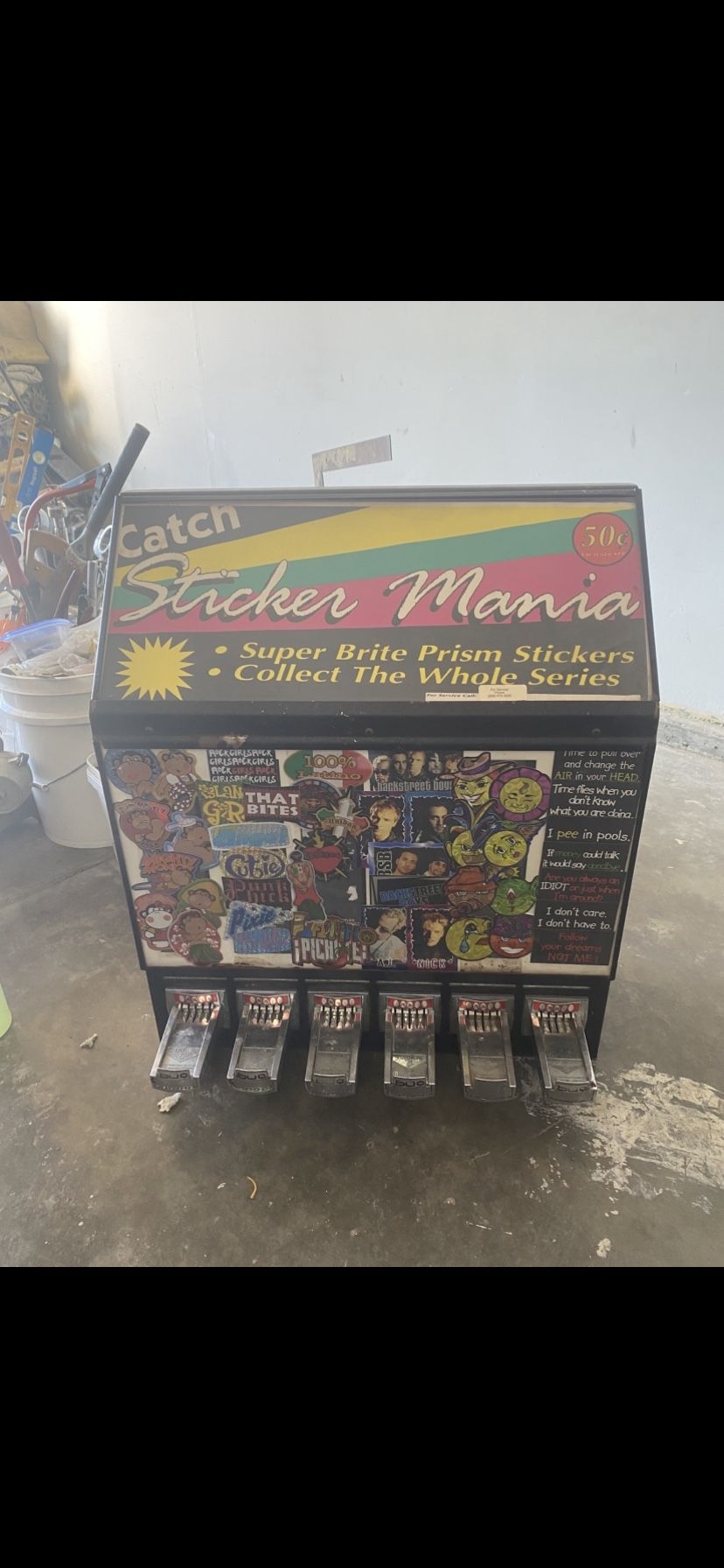 Sticker Machine With Vintage Stickers 