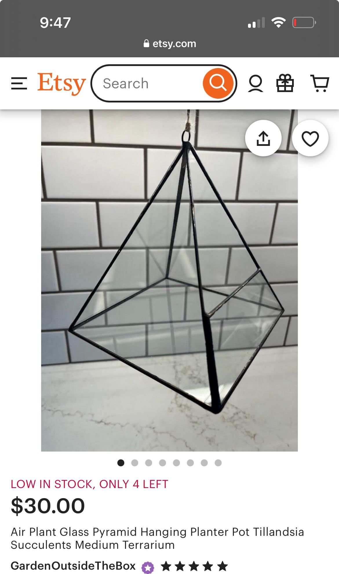 Diamond Plant Or Light Holder
