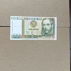 Peru $1000 Old Bill