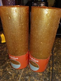 2 Gold Candle 7.5 inches