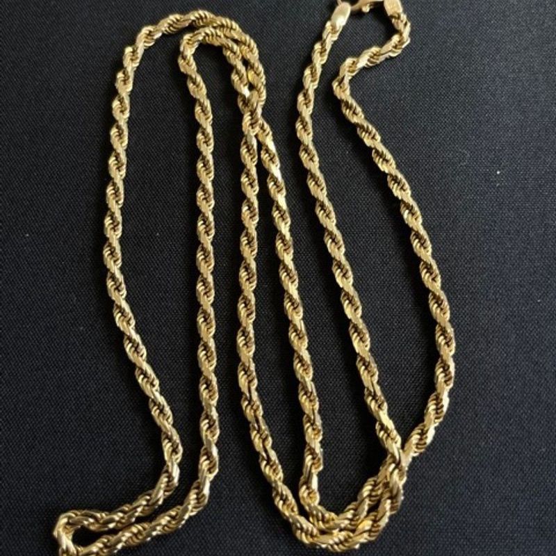 14k Gold Rope Chain 20grams 22inch