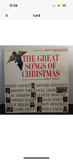 Great Songs of Christmas Album Three 1963 Vinyl Compilation Album 33 RPM 12"