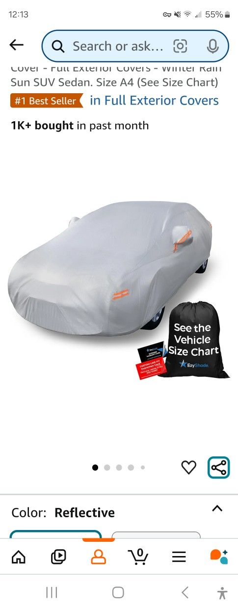 New! EZ Shade Car Cover