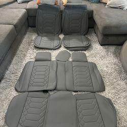 Full Set Car Seat Covers For Trucks /suvs/sedans(universal)+ Matching Steering Wheel Cover