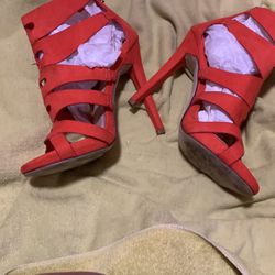 Red Straps Heel