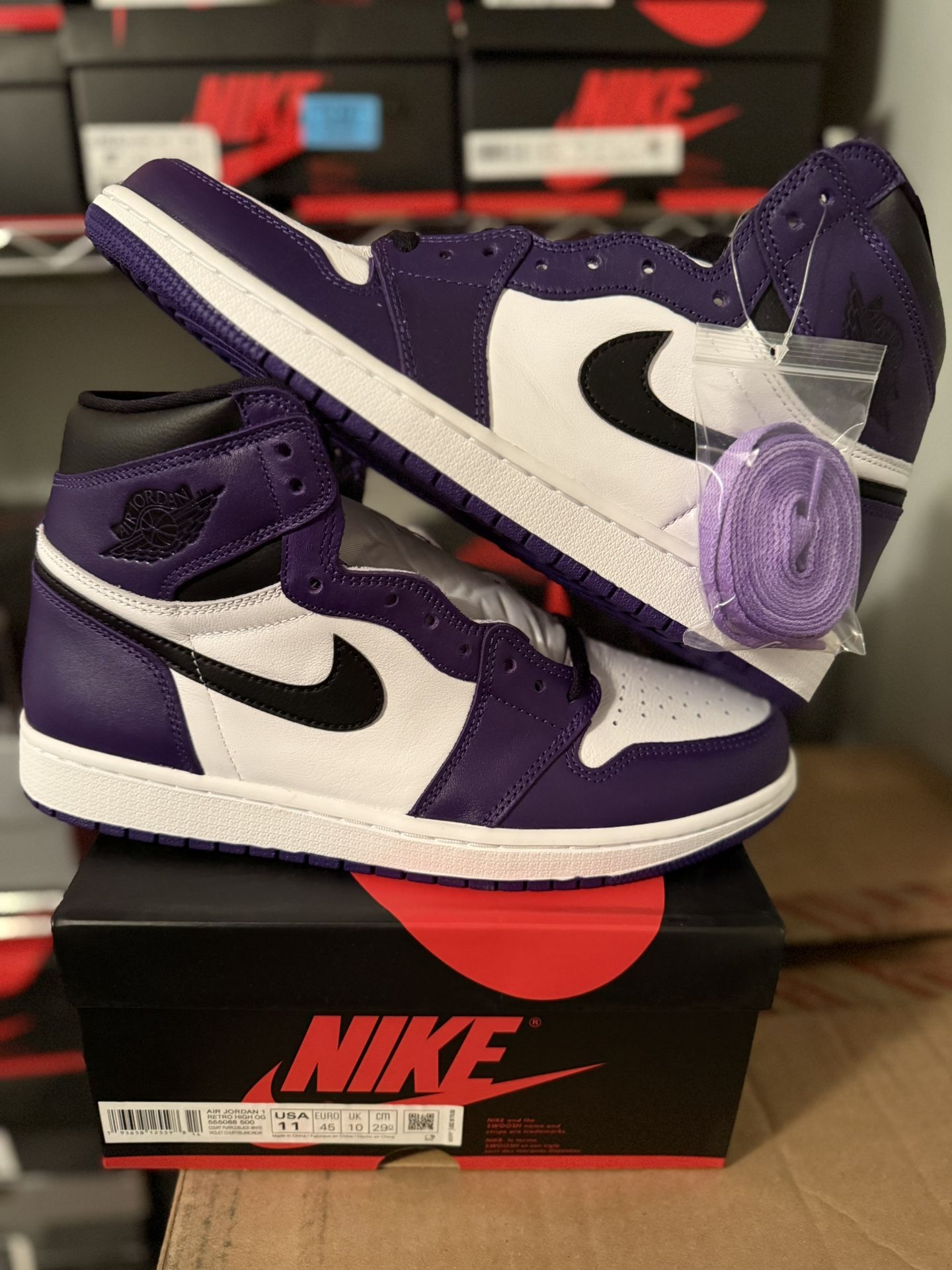 Nike Jordan 1 Retro Court Purple Sz 9.5