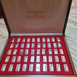 50- .999 Pure Silver Bars Official Ingots Of The United States