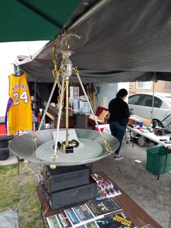 Elegant Suspended Glass Ceiling Lamp, Never Used