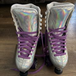 Metallic Roller Skates