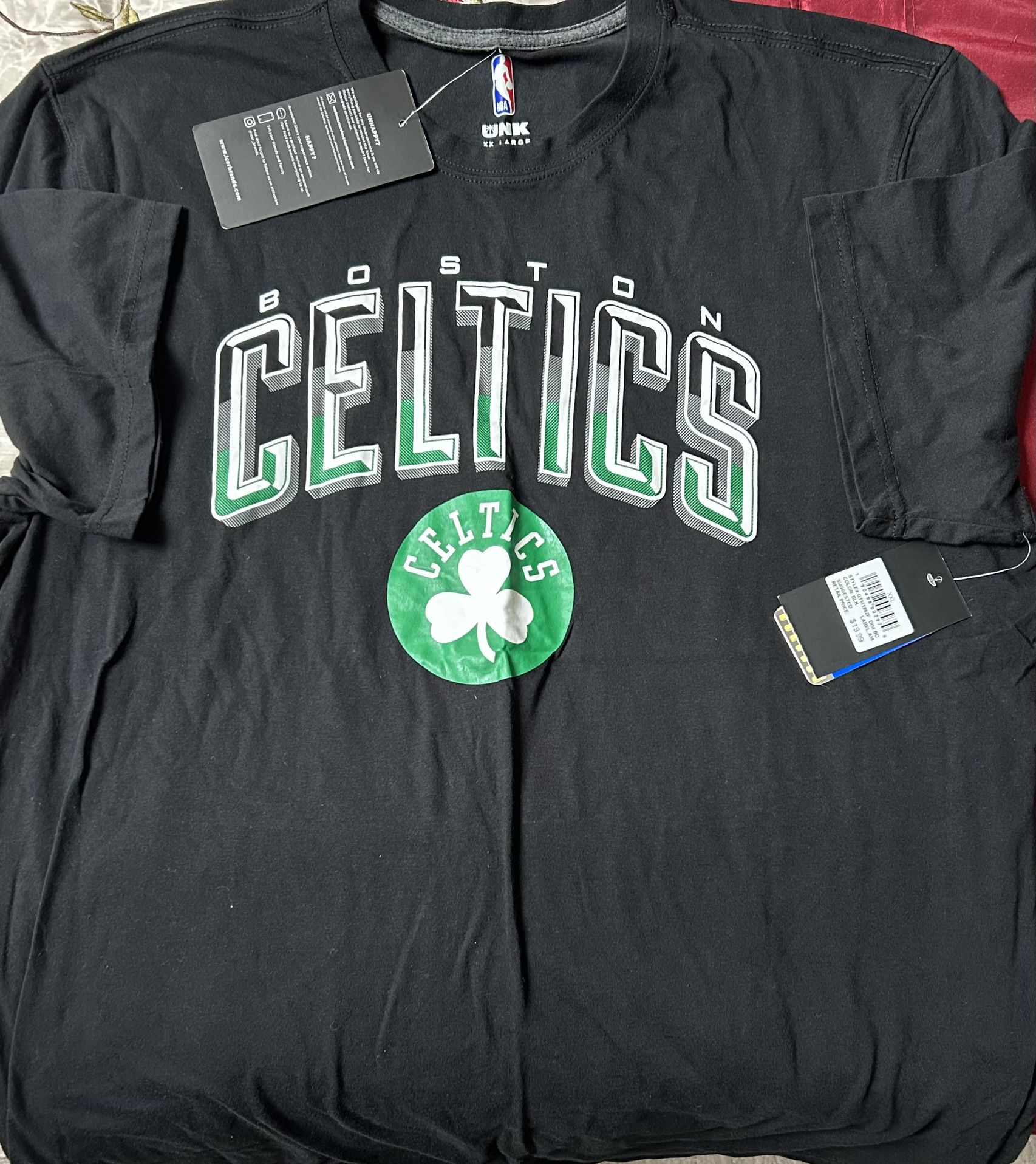 Boston Celtics XXL Black Men’s tshirt NWT