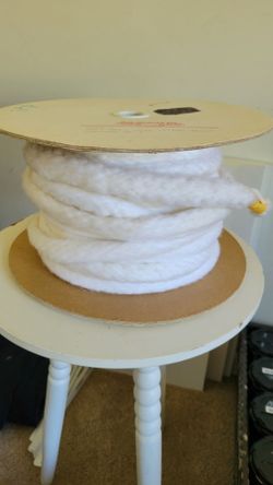 Large Spool of White Rope or Cord