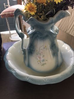 VERY LARGE PITCHER AND BOWL