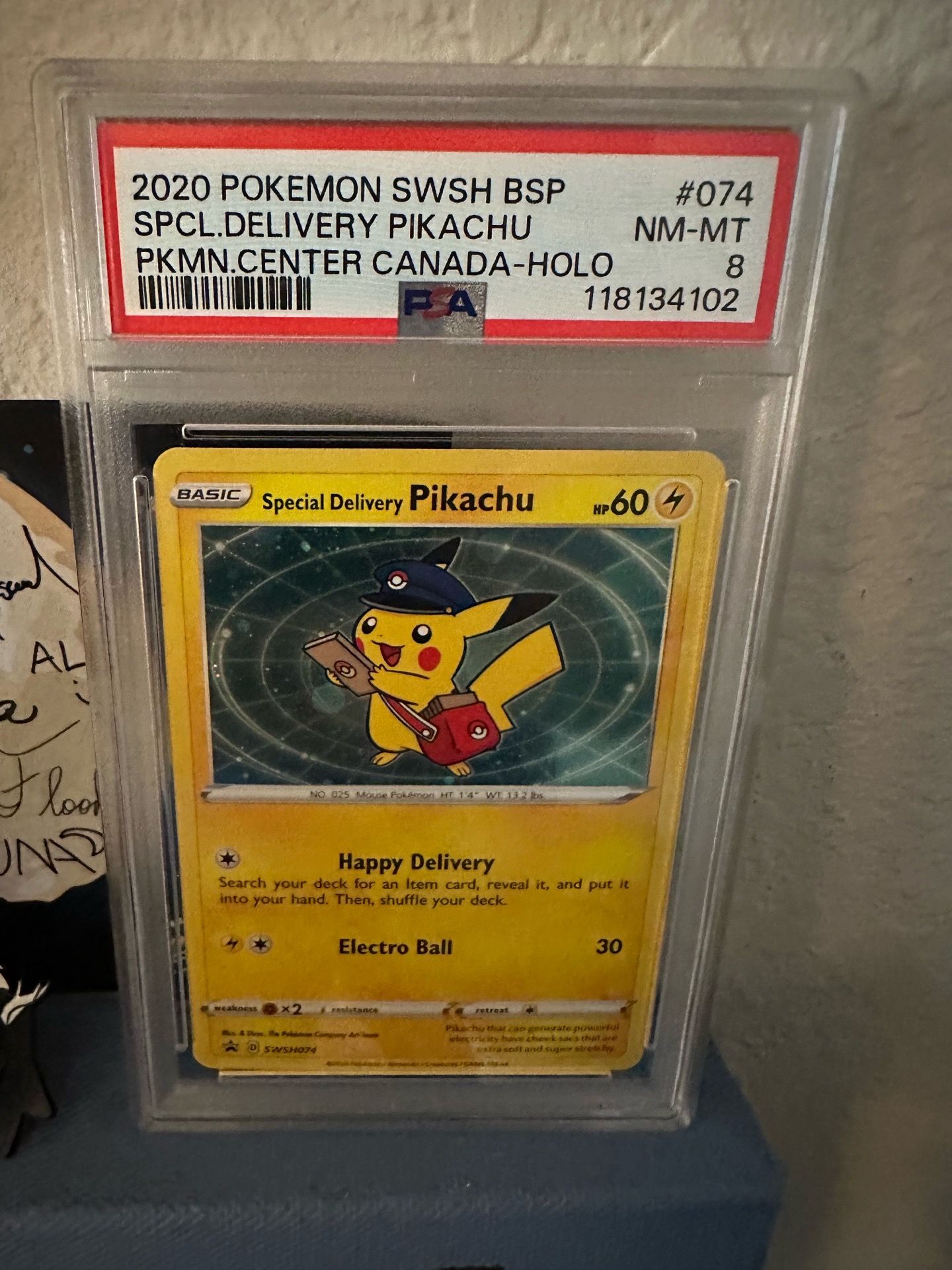 Special Delivery Pikachu PSA 8