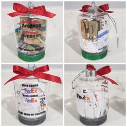 Custom FedEx And Amazon Ornaments With Mini Parcels/packages $12 Each