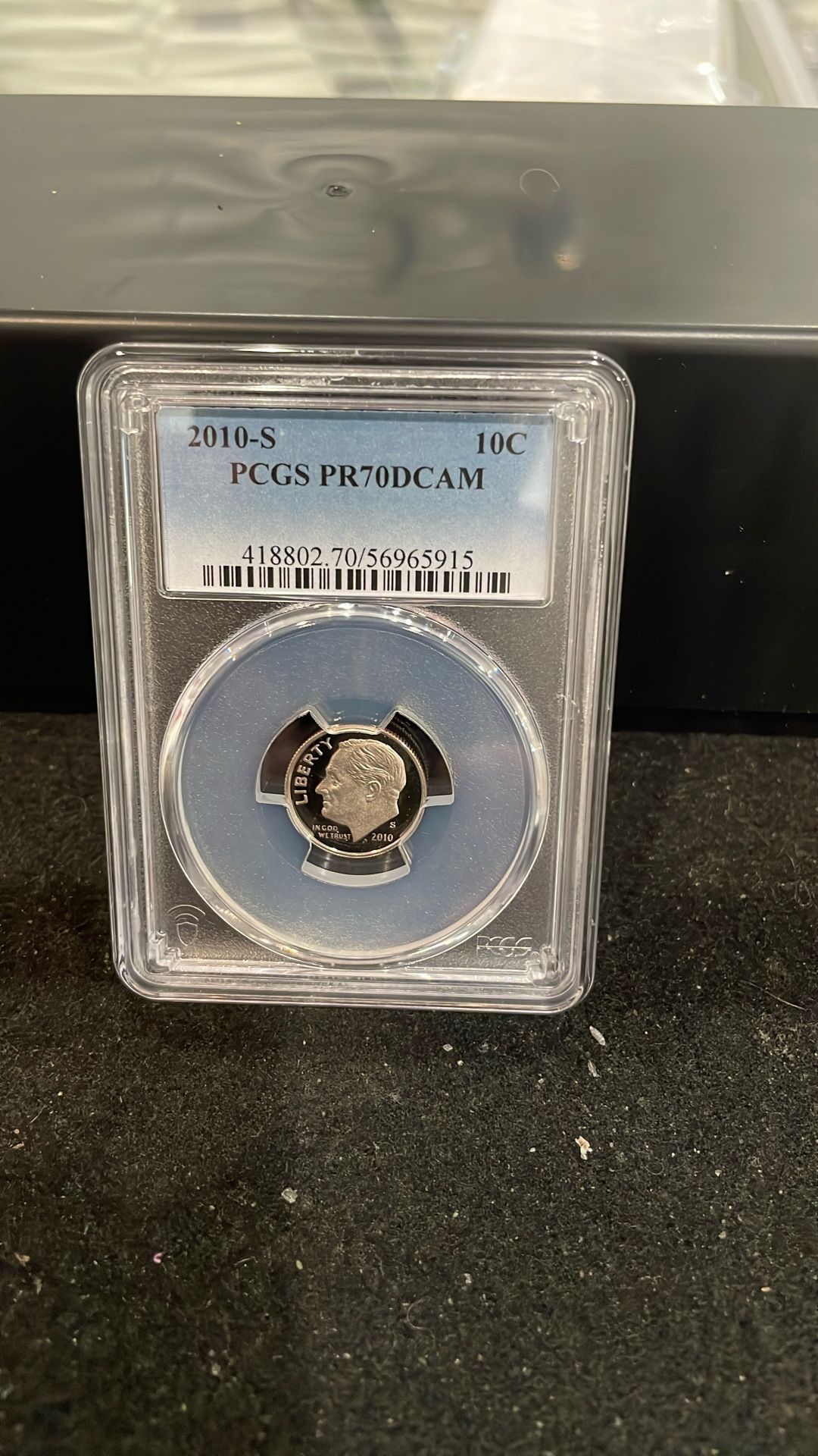 2010 S Gem Proof Perfect Graded Roosevelt Dime Graded At PR70 Deep Cameo B-17