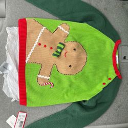 NWT Neiman Marcus Kids Gingerbread Holiday Sweater (Size 8-10)