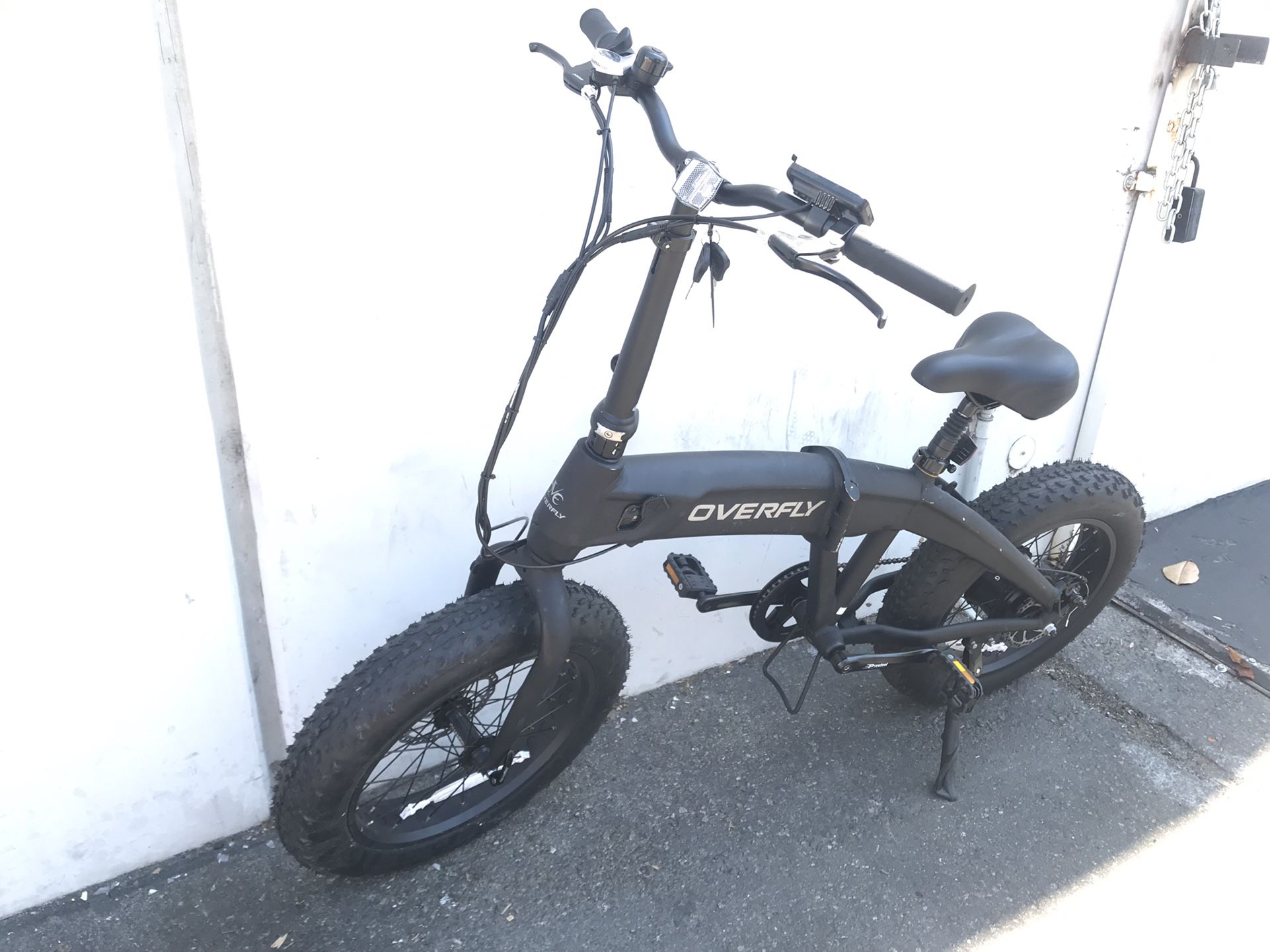 Overfly Electric Folding Bike 48V Bafang 500W Motor 7 Speed 10.4Ah Battery Electric Commuter Bicycle