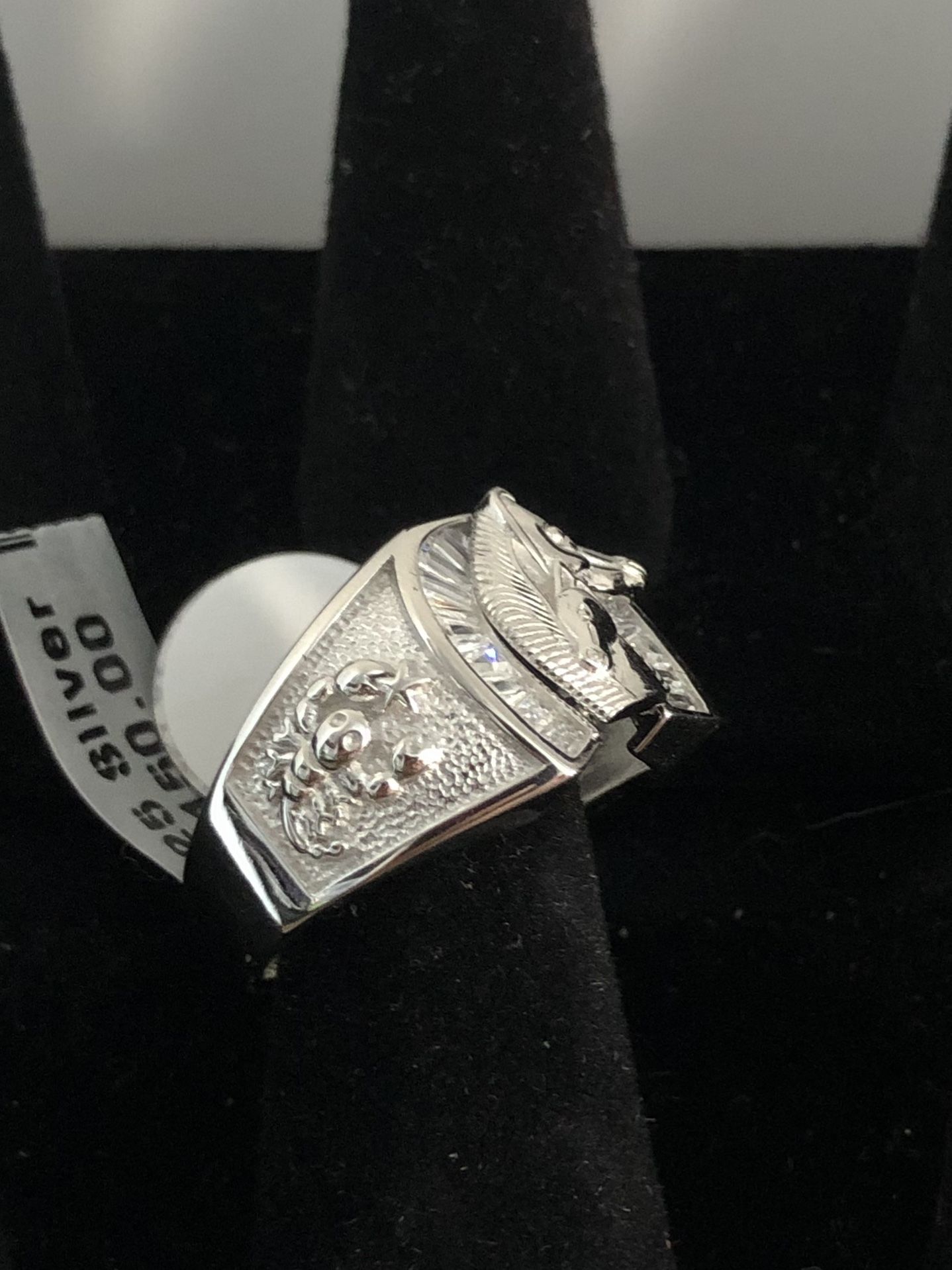 silver ring 9.25 number 10 for men
