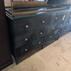 Mango Wood Six Drawer Dresser In Toco Finish