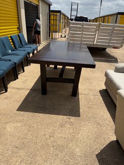 Dining table with three piece living room set our goal for 350
