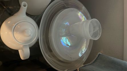 Glass plates bowl cups