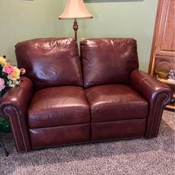 Leather Love Seat And Couch