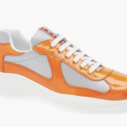 Orange an white prada cups