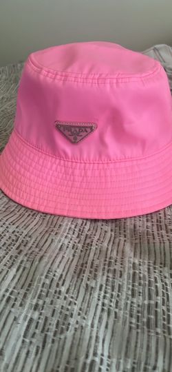Pink nylon Prada hat