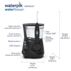 New Waterpik Aquarius Water Flosser Professional Electric Power With 10 Settings