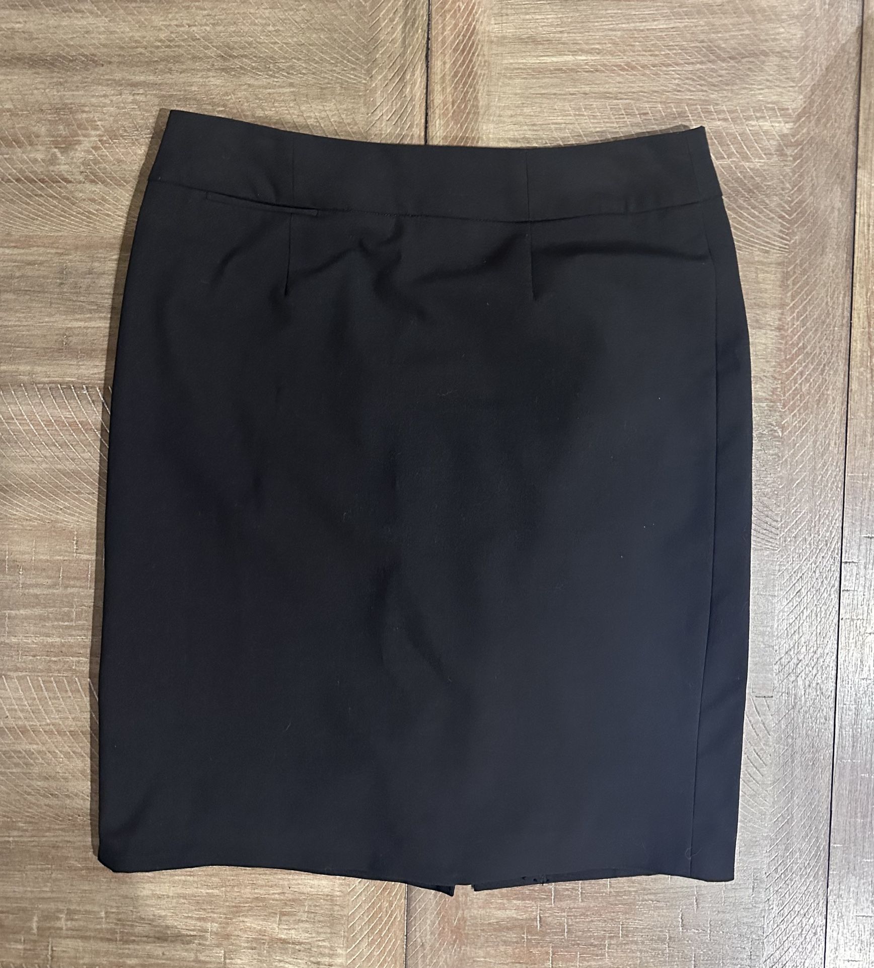 Calvin Klein Pencil Skirt Womens Size 6P Black Lined Zip Up