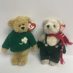 Ty Attic Treasures Collection Blarney 1993 & Weatherby 2000 Bears  - U985