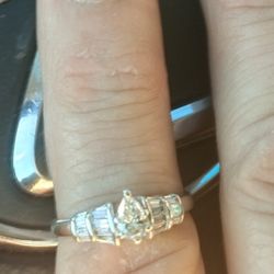 14kt. White Gold/Diamond Engagement Ring "Valentine's Day Special"