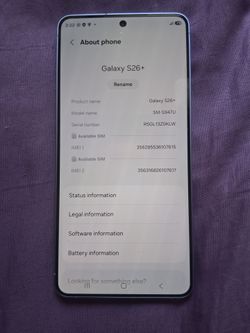 Samsung s26+ 256GB T-Mobile