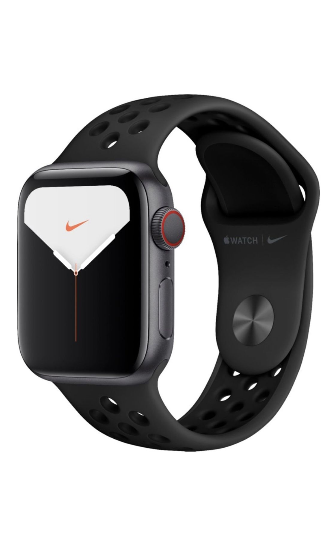 Apple Watch Nike Series 5 (GPS + Cellular) 40mm Aluminum Case with Anthracite/Black Nike Sport Band - Space Gray Aluminum  
