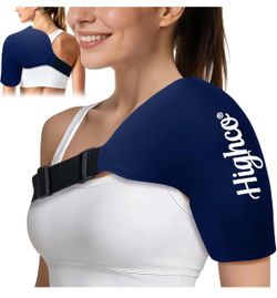 Shoulder Ice Pack Wrap for Rotator Cuff and Arm,Reusable Compression Cold Brace for Pain Relief & Muscle Relaxation,Tendonitis,Swelling,Discomfort Aft