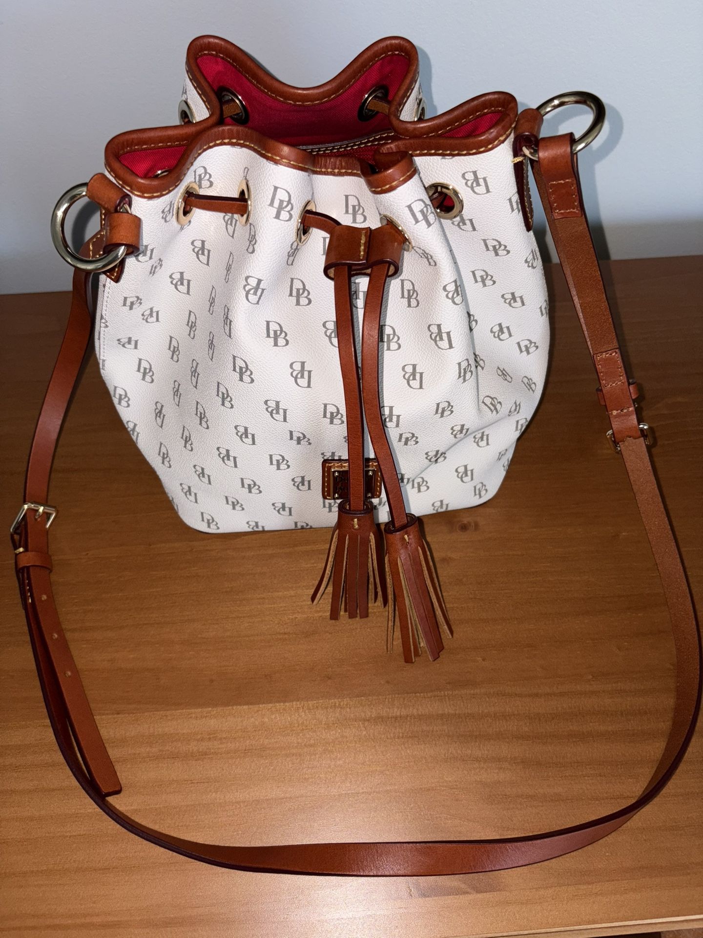 Dooney & Bourke Signature Drawstring Bucket Bag