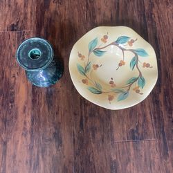 Southern Living Table Top Decor , Decorative Bowl With Pedestal Stand