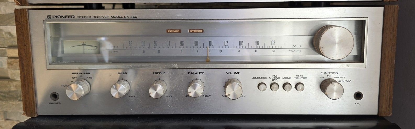 Vintage Pioneer Stereo Receiver Model SX-450