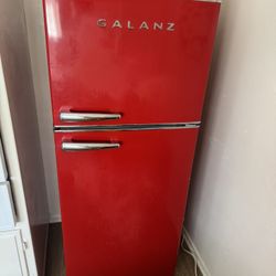 Red Galanz fridge 
