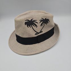 Unbranded Gray Palm Tree TrilbyFedora HatSize 58