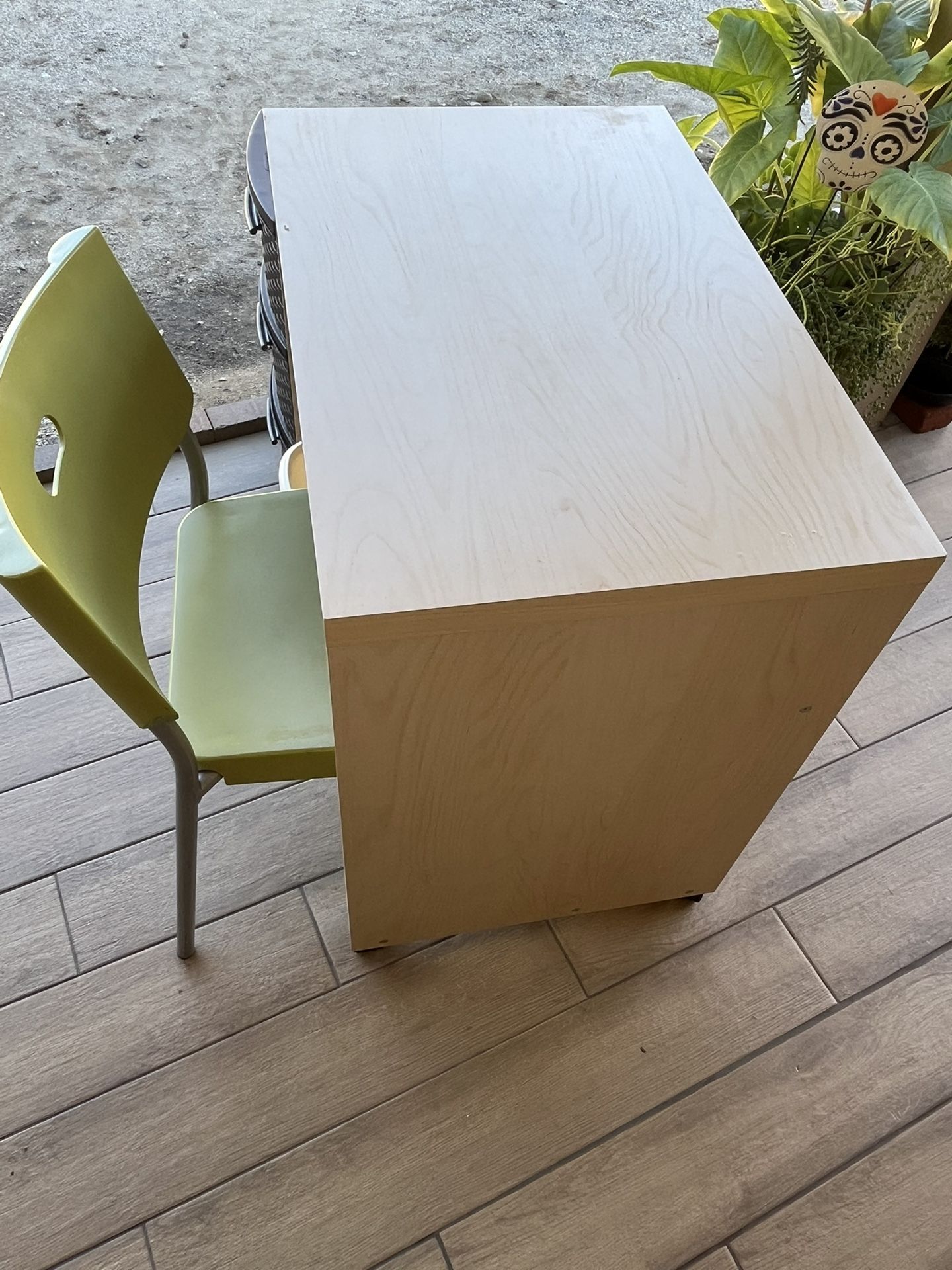 Beautiful Rolling Deck And IKEA Chair.