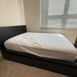 IKEA Malm Full Bed Frame + Allswell Full Mattress