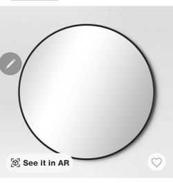 20" round black mirror