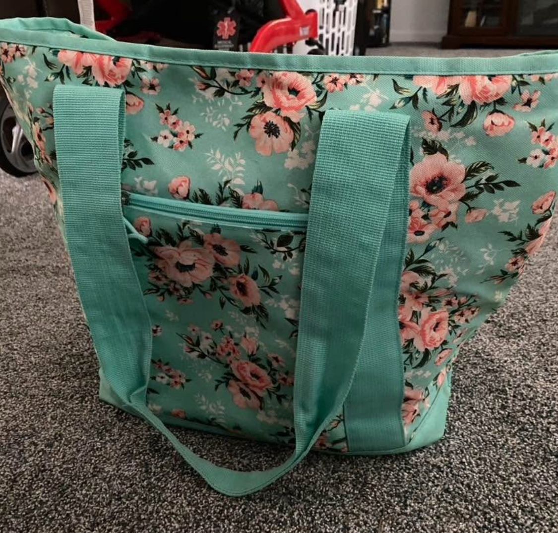 Floral Tote Bag Travel/Overnight Great Condition