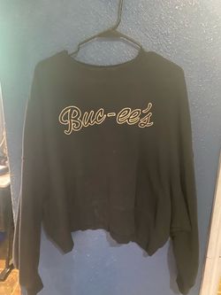 Buc-ee's Black Cropped Crewneck Sweatshirt