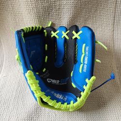 Franklin Sports Baseball/Softball Glove – Neo-Grip Easy Catch Technology – Blue/Black/Neon Green