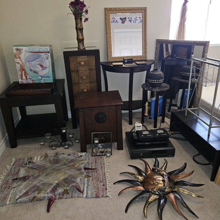 End Table Trunk Mirror Shoe Rack Stool Mexican Sun Art Chinese Drawer Caddy Bathroom
