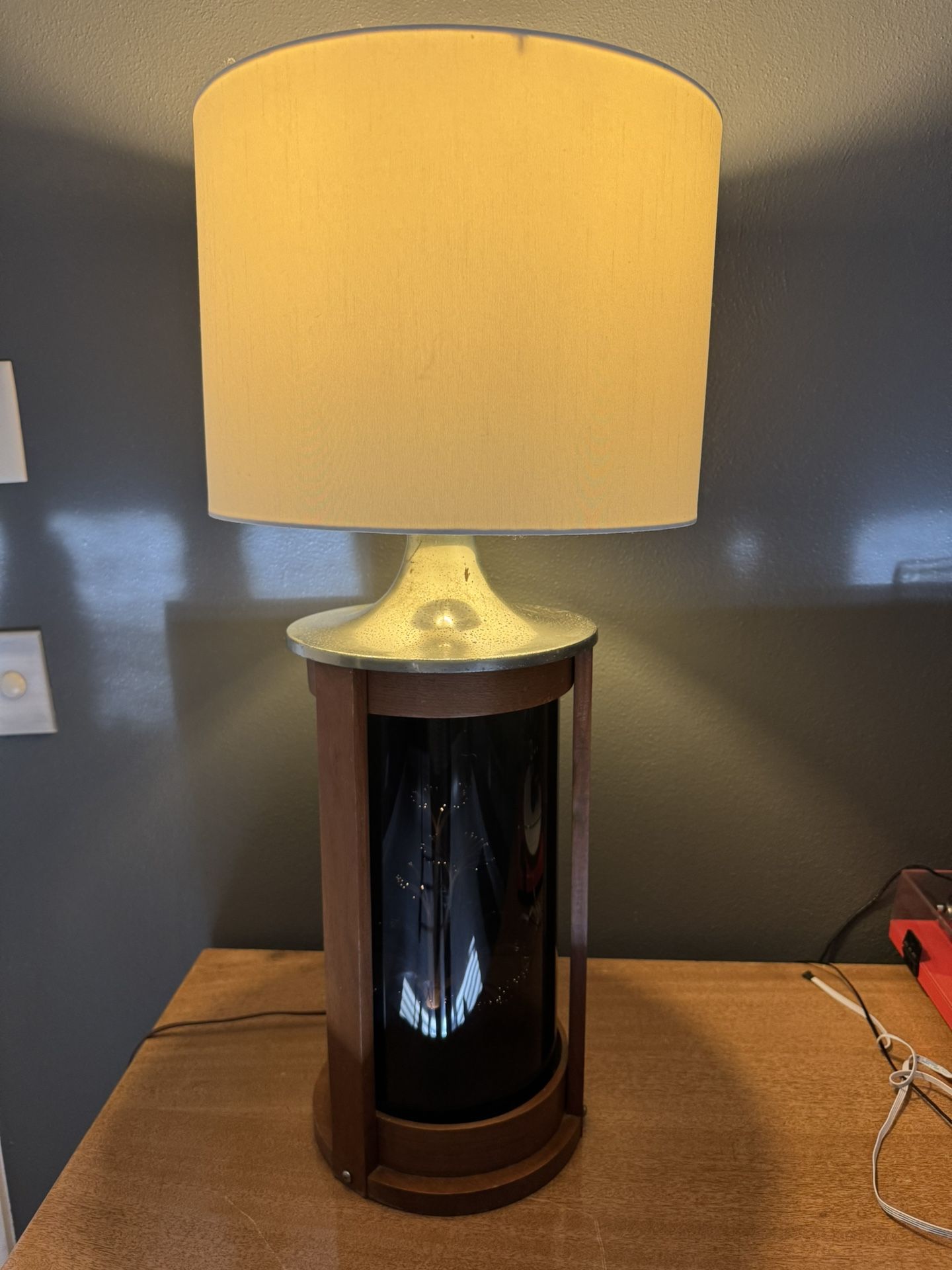 Vintage Atomic MCM Fiber Optic Table Lamp